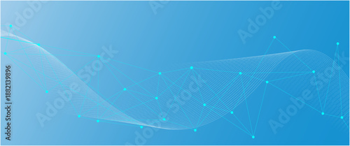 aAbstract tech network connection dots. Digital technology and big data analysis background. Grey background with plexus lines. Geometric background with abstract .cabstract blue background with waves