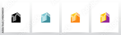 Triangular Prism Lines Stacked Three-Dimensional Letter Initial Logo Design Y