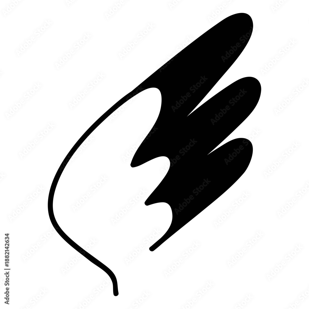 Obraz premium Abstract wing silhouette logo