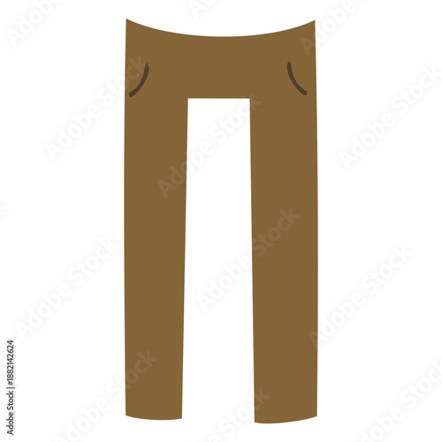 Brown mens pant cartoon