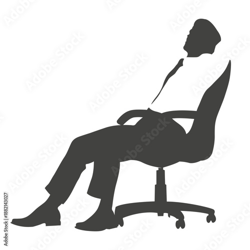 Executive tired on chair