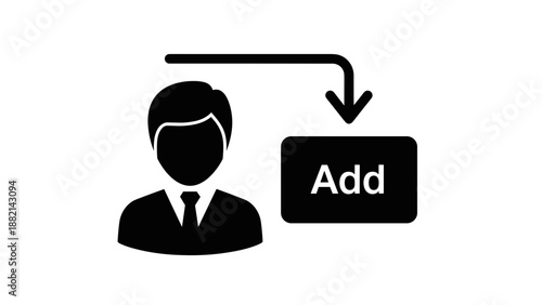 Man Avatar Adding User Profile Icon.