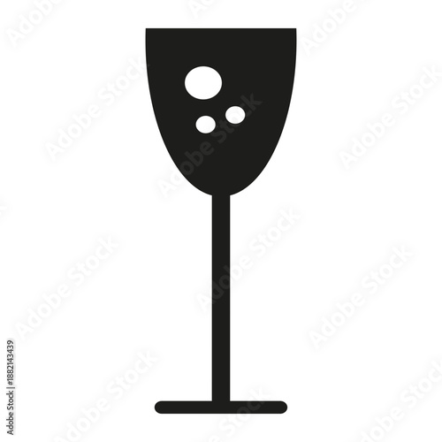 Wine glass icon silhouette
