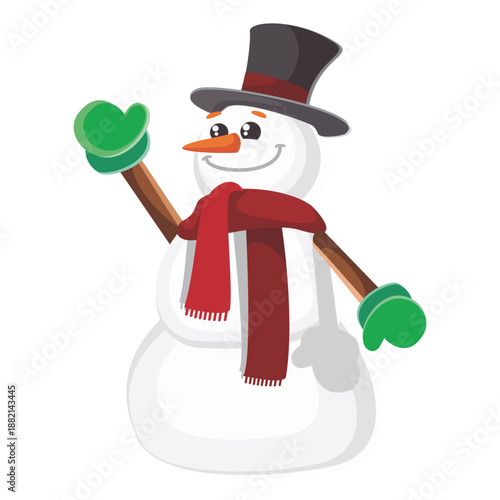 Snowman funny cartoon