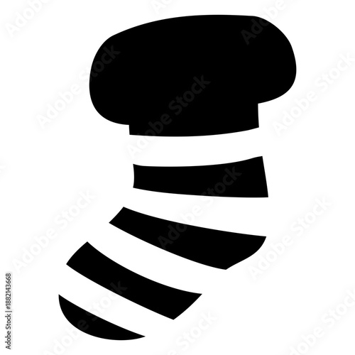 Sock flat icon silhouette