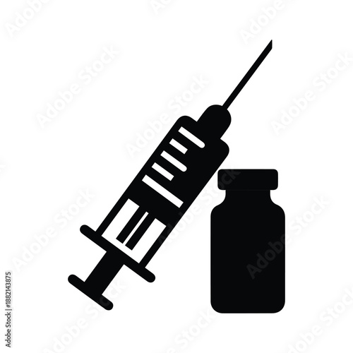 Intravenous IV Drip Bag with Heartbeat Line Silhouette - Medical Infusion and Hospital Monitoring Icon