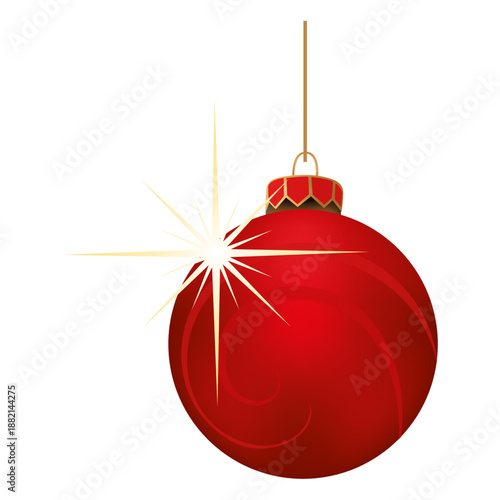 Red blinking christmas bauble