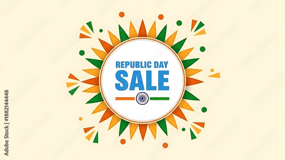 Naklejka premium Republic day sale celebration india discounts and offers