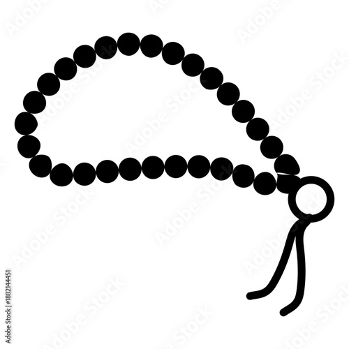 Buddhist prayer beads icon