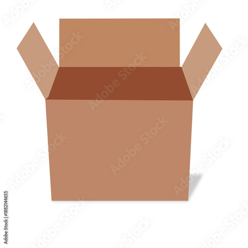 3d side view cardboard package