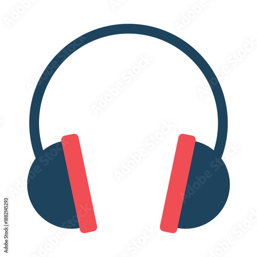 Flat headphone icon