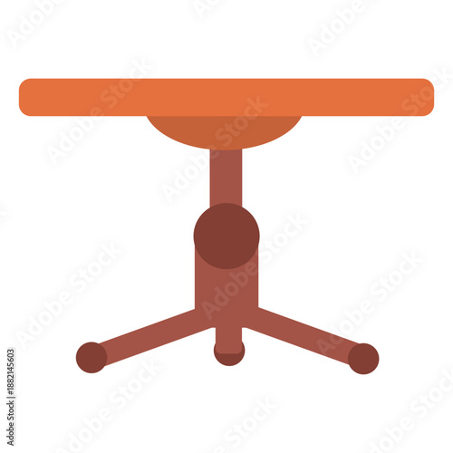 Flat wooden table