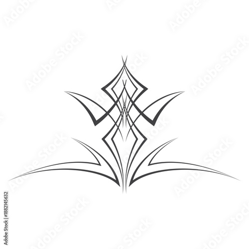 Line art pinstripe ornament