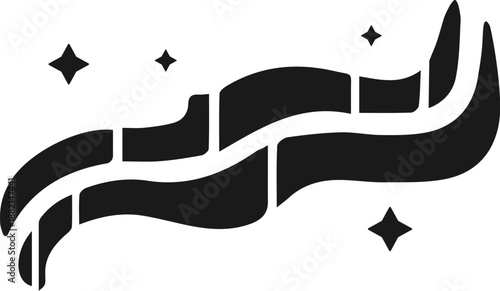 Aurora icon. Aurora borealis. Vector. Flat style.