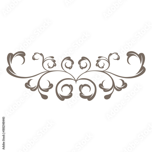 Curly swirls ornamented floral