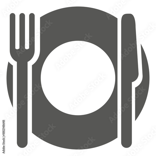 Empty dinner plate icon