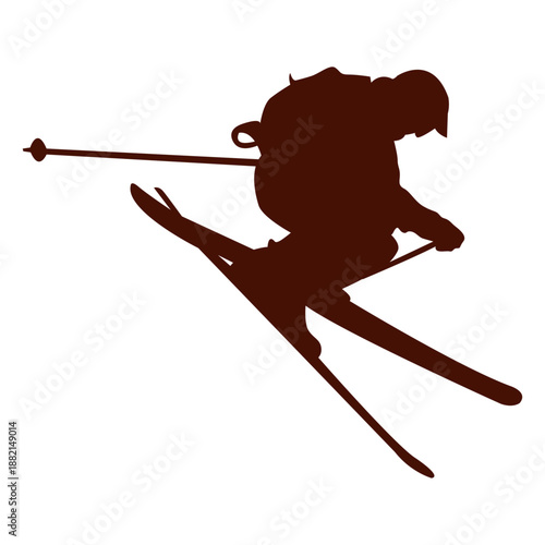 Freestyle skiing downhill