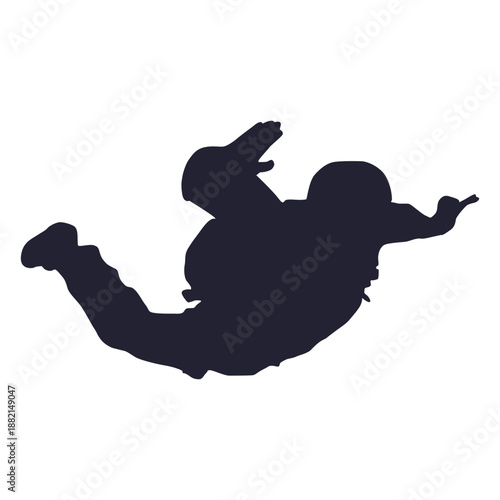 Skydiver silhouette