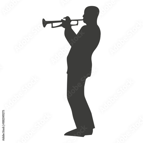 Trumpet musician silhouette