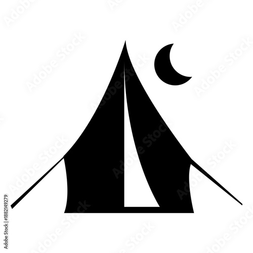 Tent under moonlight