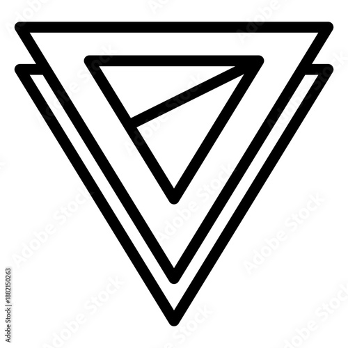 Two triangle logo geometric polygonal