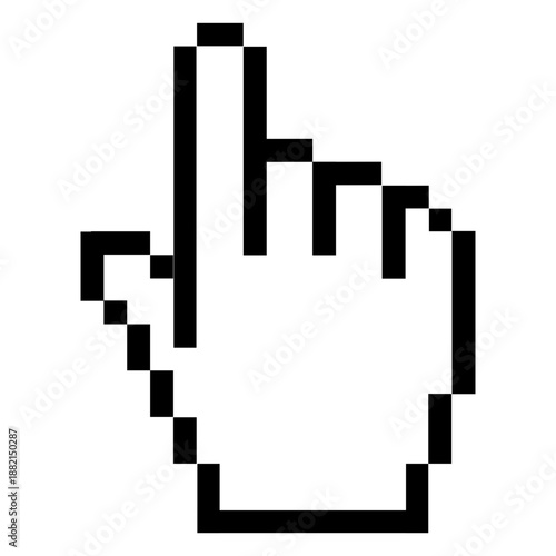 Pixilated hand cursor 1