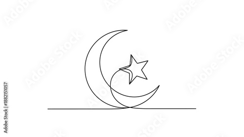 crescent moon and star symbol