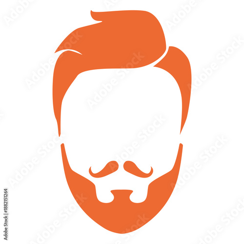 Hipster man beard and moustache