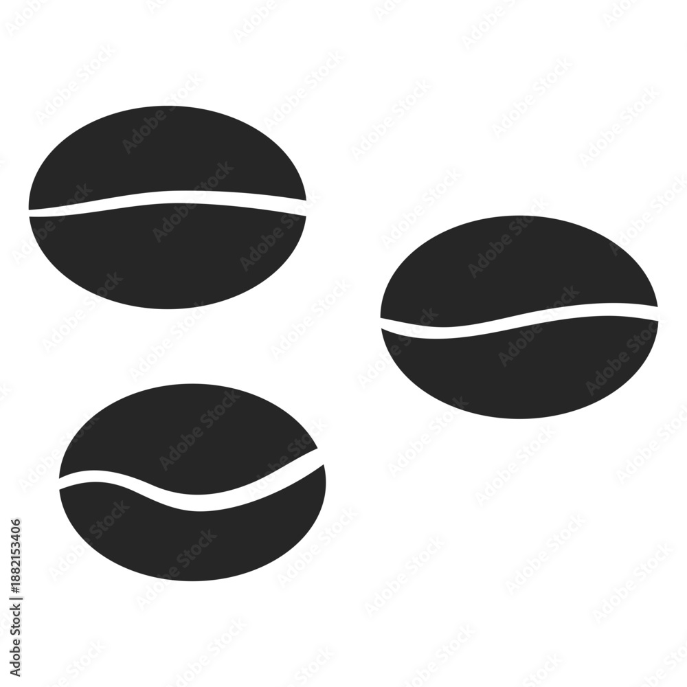 Fototapeta premium Coffee beans icon