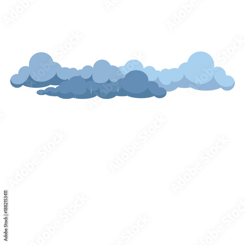 Dark rain clouds vector