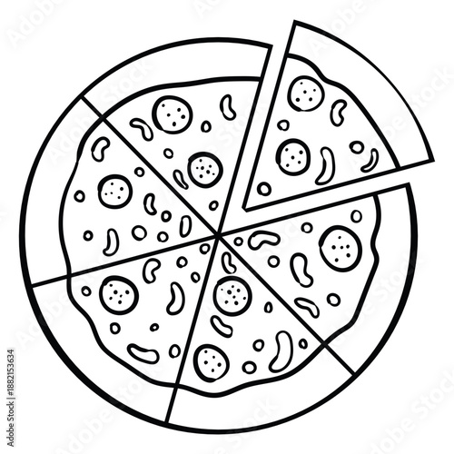 Whole pizza icon