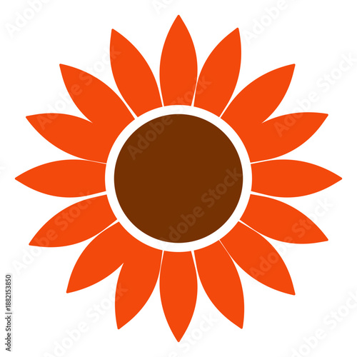 Isolated sunflower head logo
