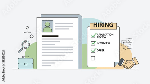 Hiring Process Resume Application Form Checklist.