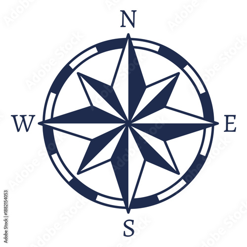 Foto Vintage nautical north arrow ubication