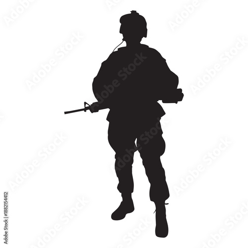 Special forces soldier silhouette