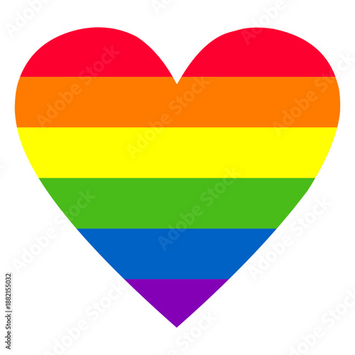 Rainbow heart element