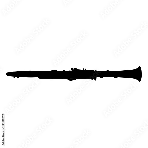 Clarinet musical instrument silhouette