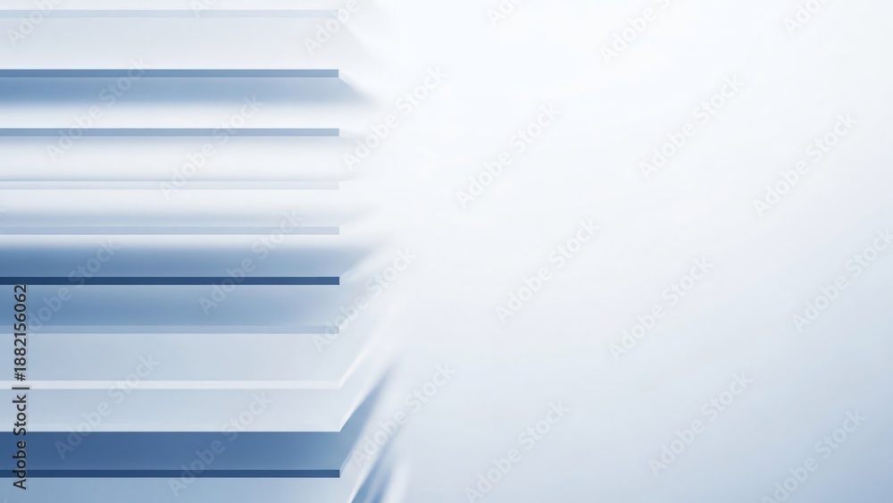 Obraz premium Blue layered paper sheets with copy space