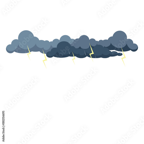 Thunder storm cloud vector