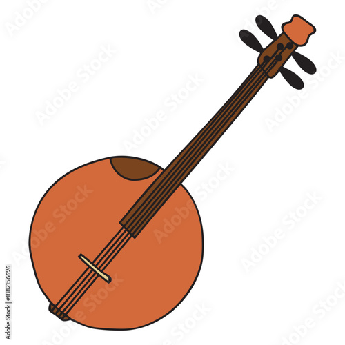Banjo musical instrument doodle