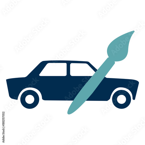 Car painting service logo