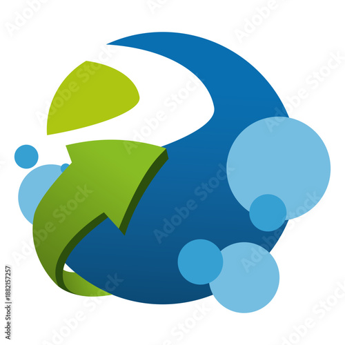 Growing logistic company logo