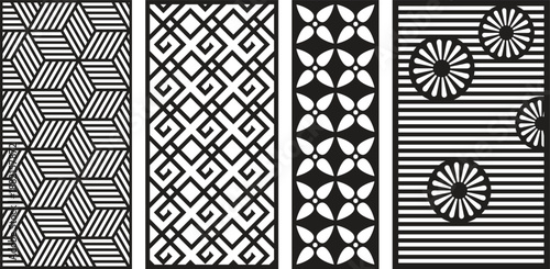And jali patterns with geometric and floral symmetry