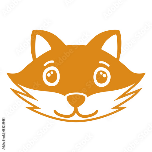 Fox joyful head muzzle flat