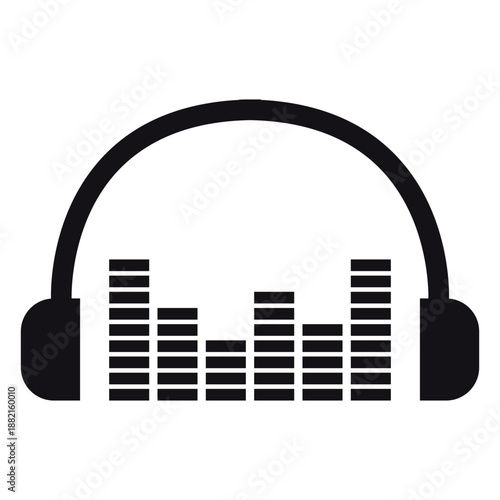 Illustrated earphones headphones silhouette