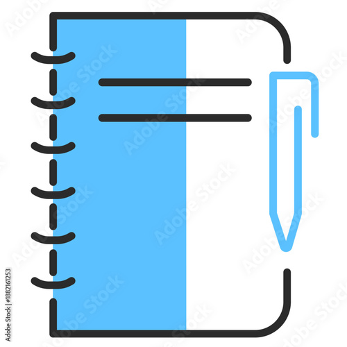 Notebook pen flat stroke