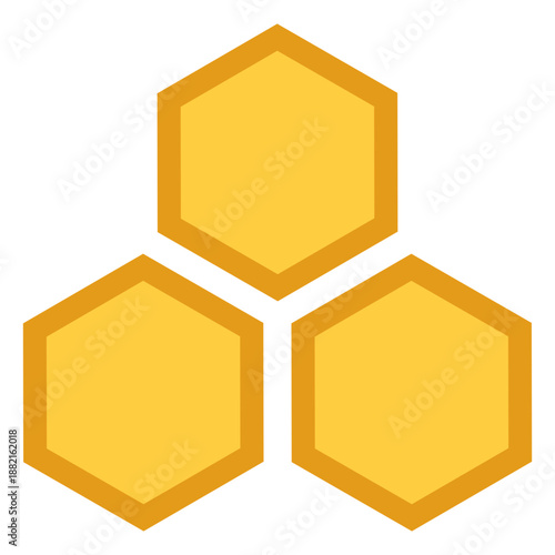 Honeycomb hexagon three icon