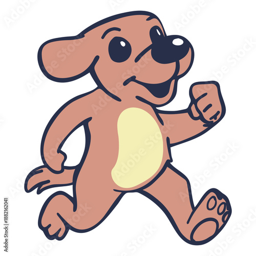 Dog running flat stroke