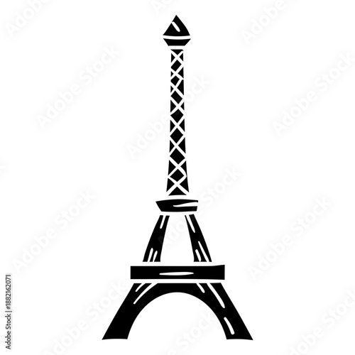 Eiffel tower tour eiffel detailed silhouette