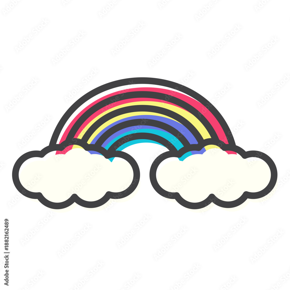 Naklejka premium Rainbow arc arch stroke